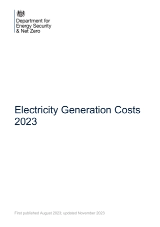 2023发电成本（英文版）--能源安全和净零部