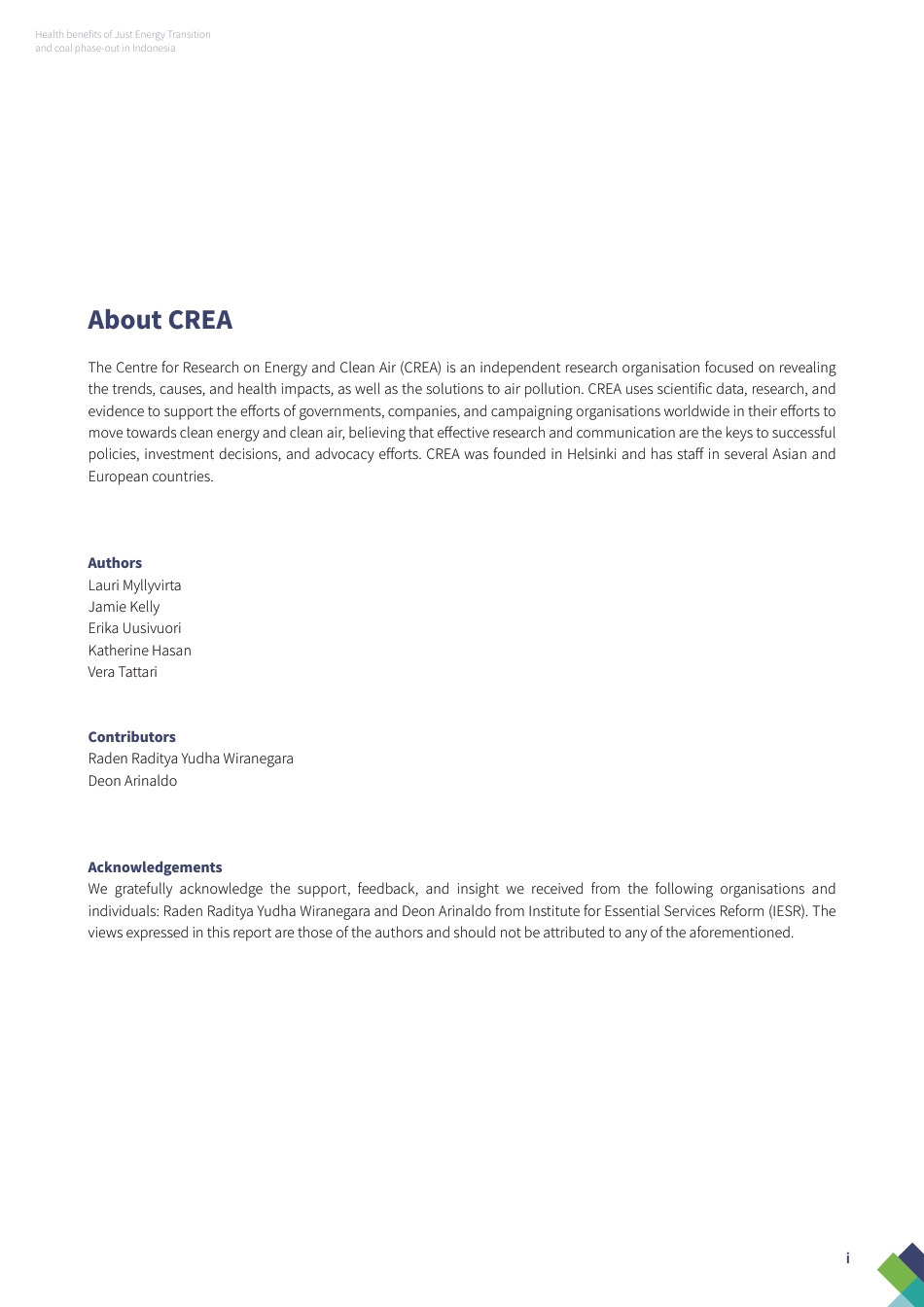 2023印尼能源转型和煤炭淘汰的健康效益研究报告（英文版）-CREA_第2页