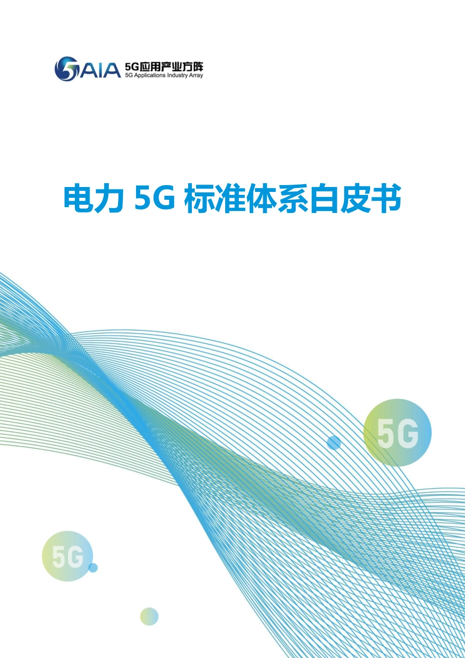 电力5G标准体系白皮书-5G应用产业方阵_第1页