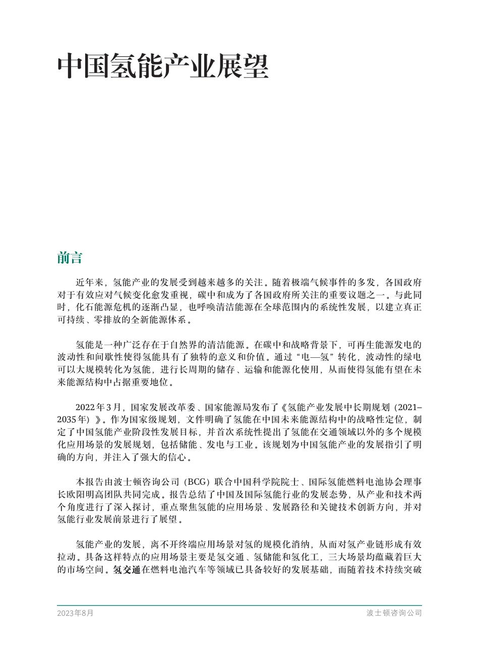 【深度报告】2023中国氢能产业展望BCG_第3页