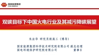 双碳目标下中国火电行业及其减污降碳展望