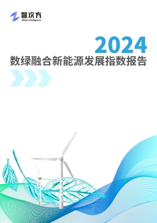 2024数绿融合新能源发展指数报告--智次方