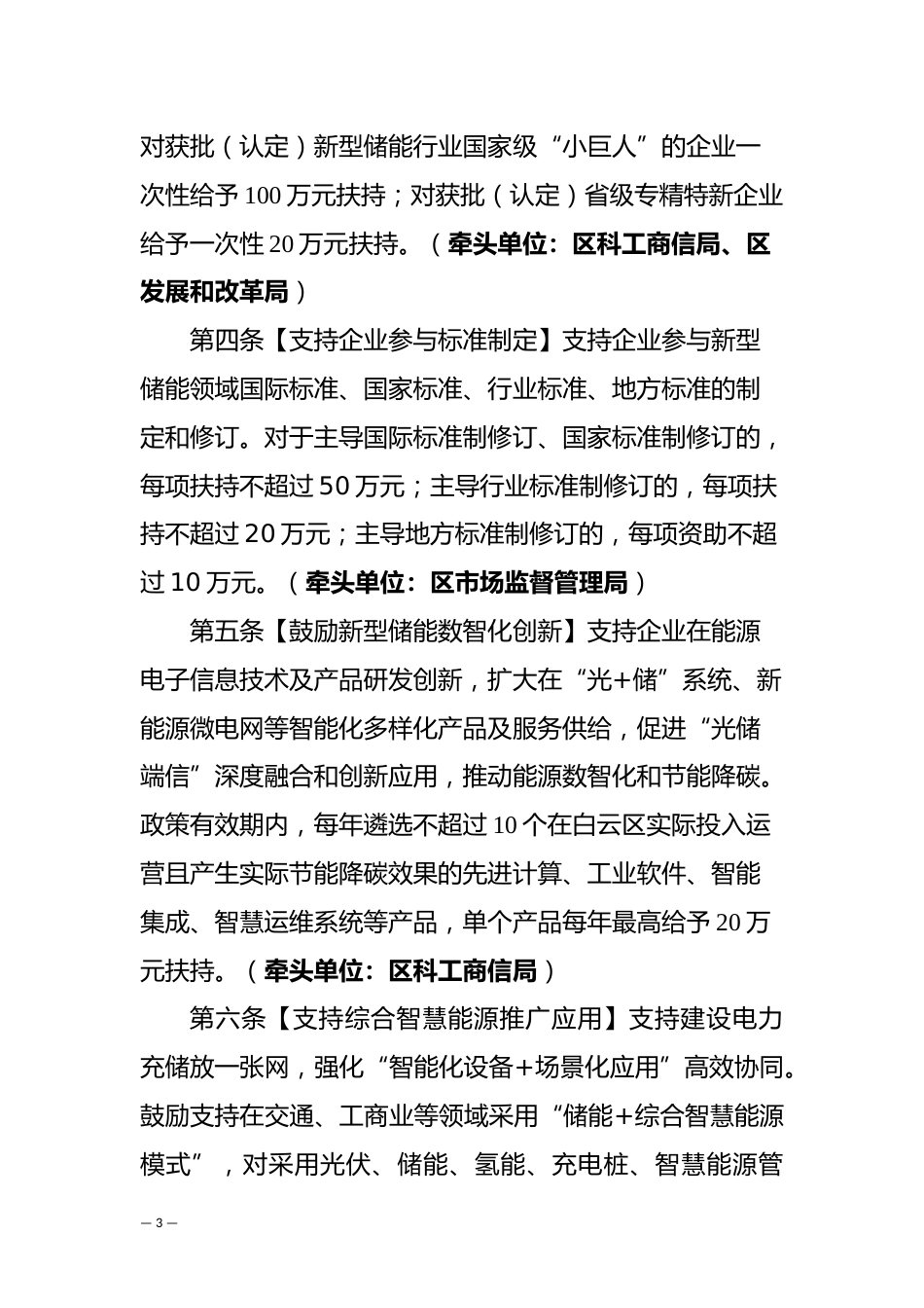 【政策】广州市白云区促进新型储能产业高质量发展 若干措施（试行）（征求意见稿）_第3页