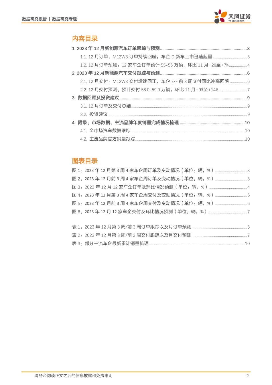 新能源汽车景气度跟踪：M12W3较11月订&交增速双双回正，车企D促销政策转化明显-20231227-天风证券-12页_第2页