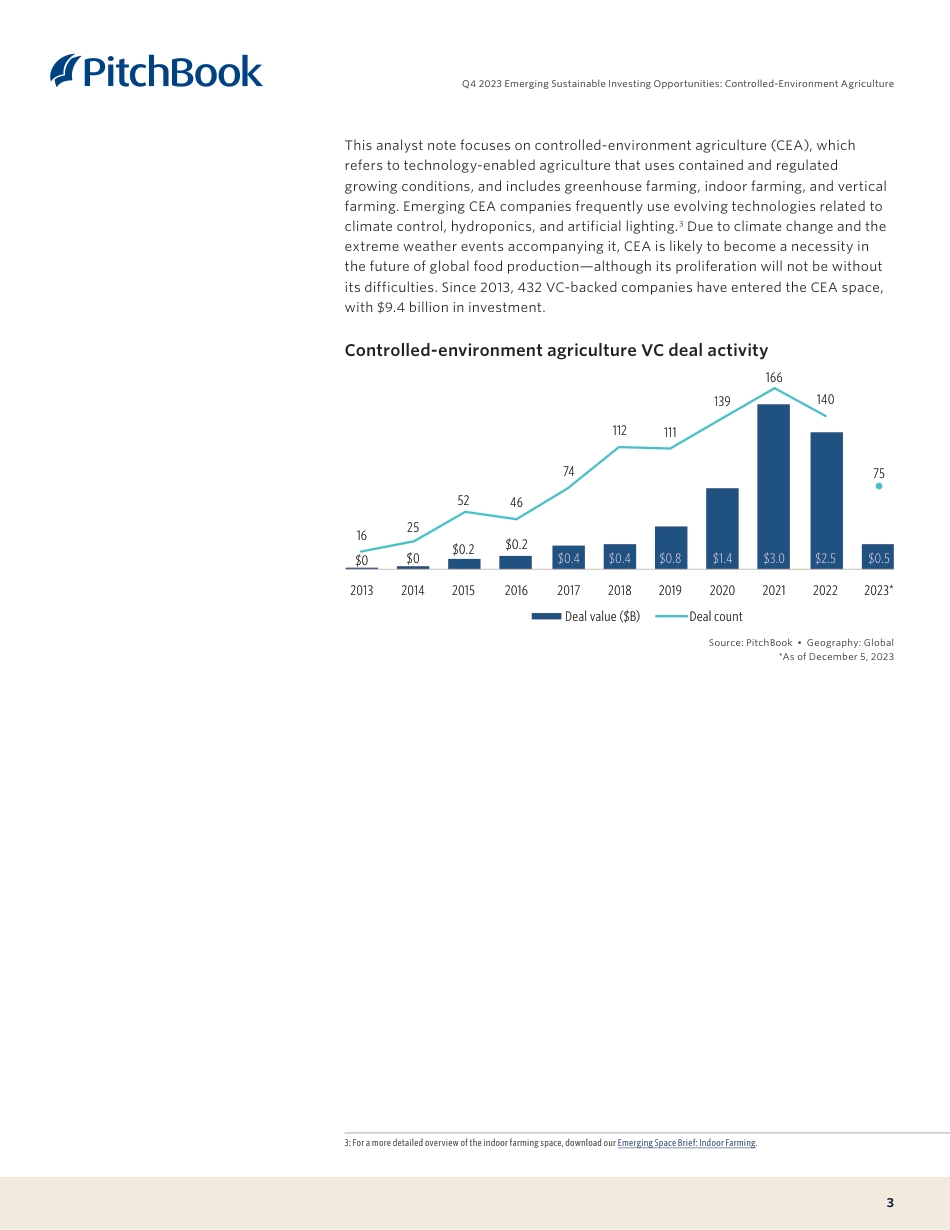 【推荐】PitchBook-新兴的可持续投资机会：受控环境农业（英）-2023-12页_第3页