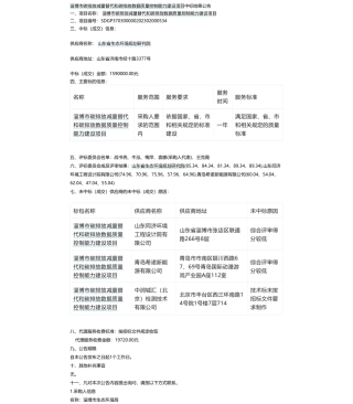 【中标】碳系统159万-淄博市碳排放减量替代和碳排放数据质量控制能力建设项目项目公告中标结果公告-山东省生态环境规划研究院