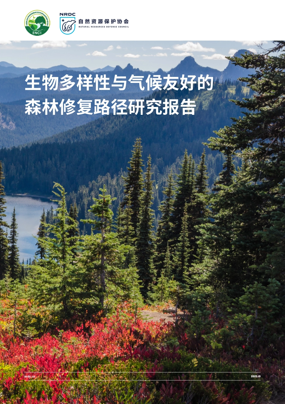 生物多样性与气候友好的森林修复路径研究报告-NRDC_第1页