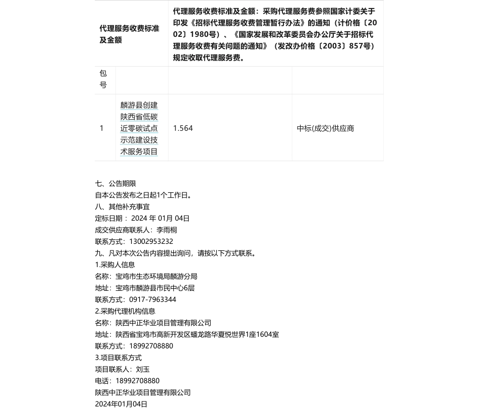 【中标】碳服务108万-宝鸡市麟游县创建陕西省低碳近零碳试点示范建设技术服务项目中标（成交）结果公告-中碳科创（西安）绿色低碳发展研究院有限公司_第2页