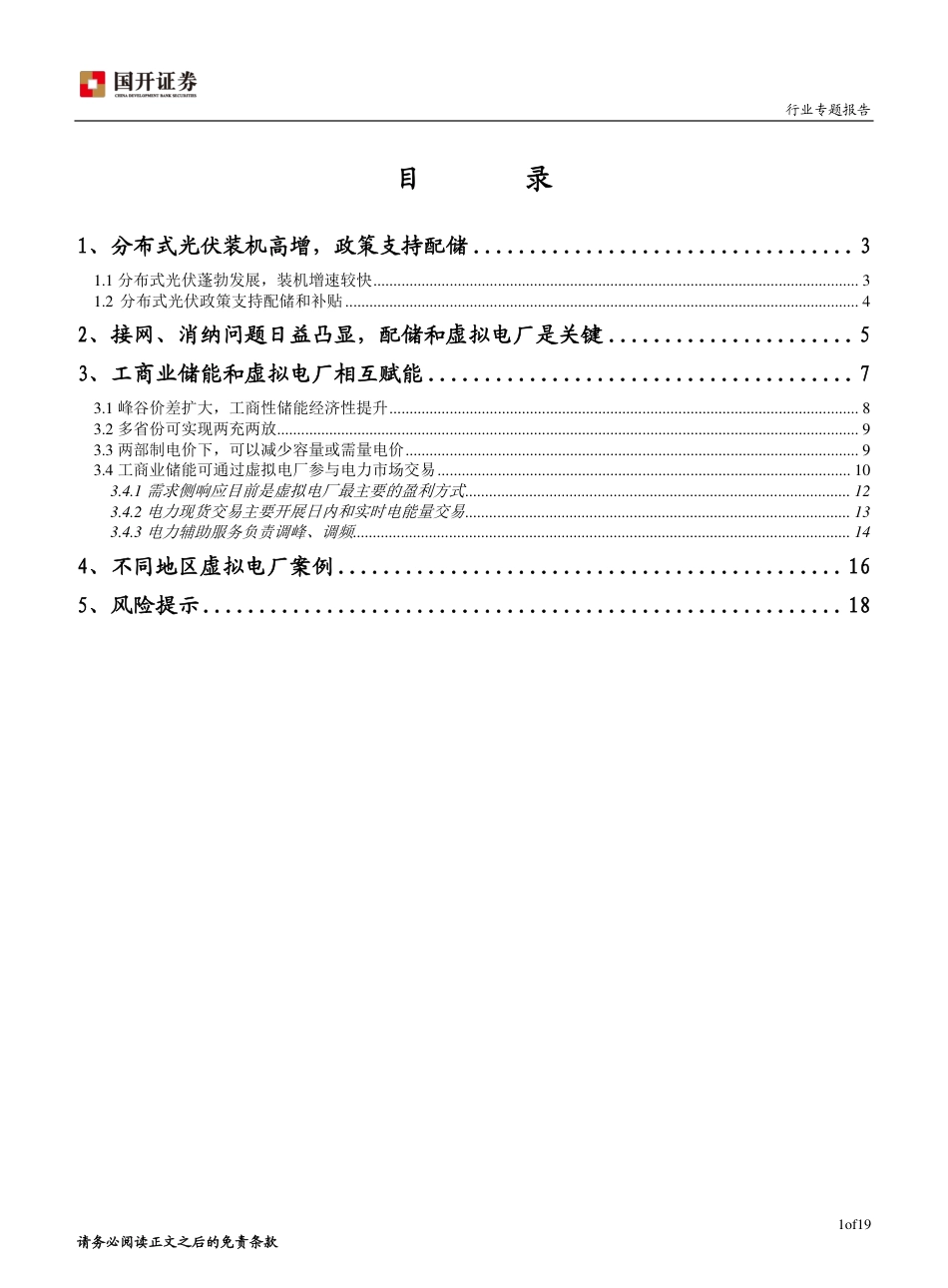 国开证券：光伏行业专题报告-聚焦分布式光伏消纳问题_第2页