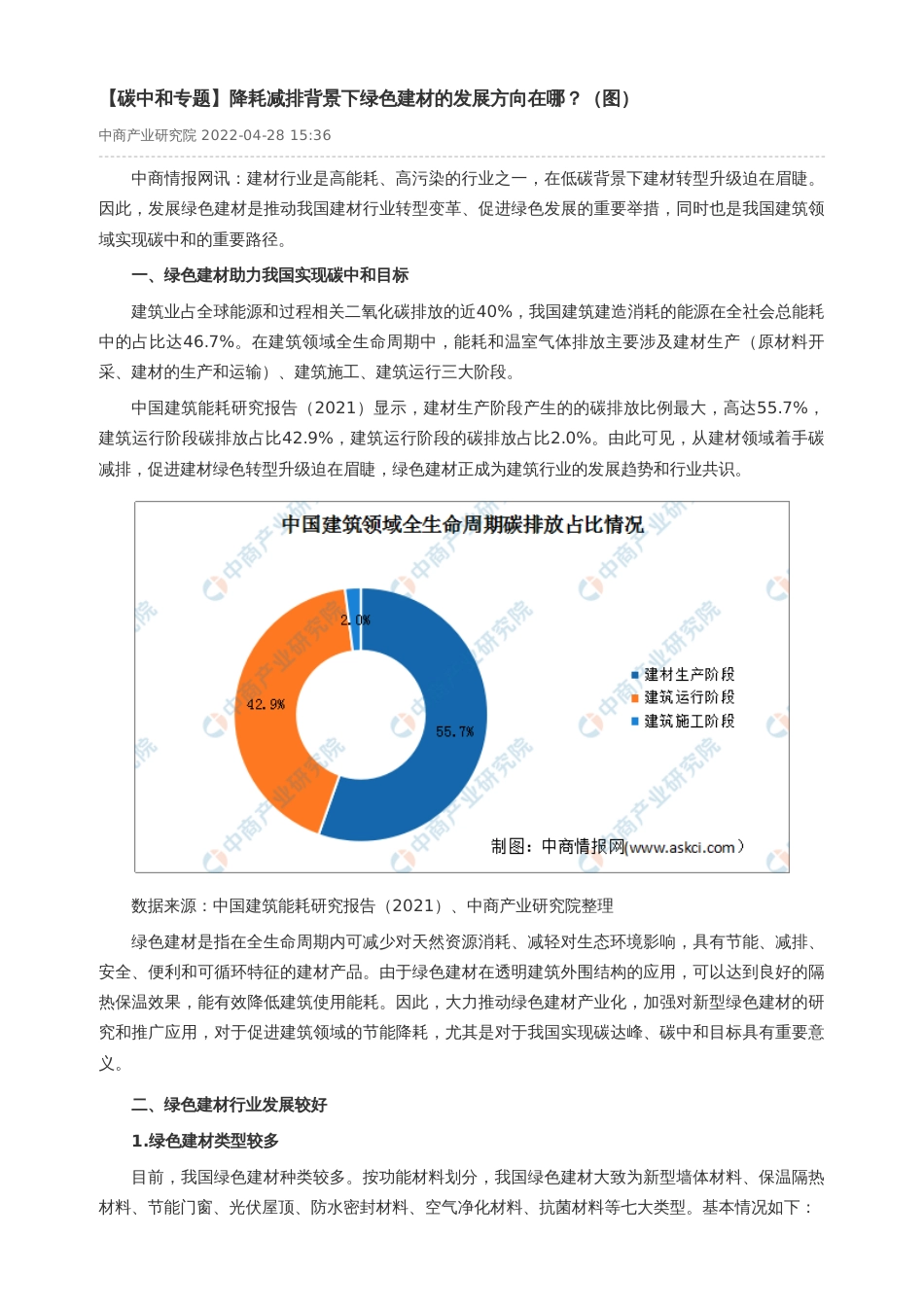 【深度报告】降耗减排背景下绿色建材的发展方向在哪？_第1页