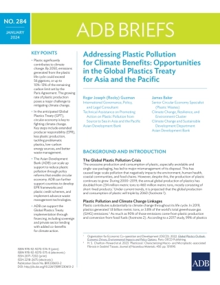 亚开行-为气候利益解决塑料污染问题：《亚洲及太平洋全球塑料条约》的机遇（英）-2024.1-11页