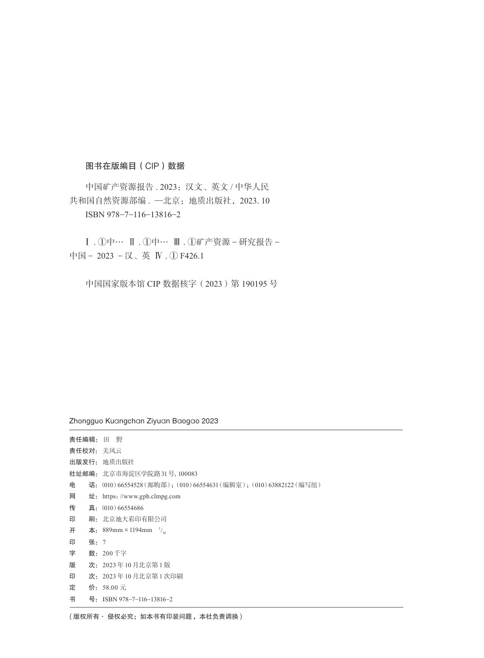 自然资源部：2023中国矿产资源报告（中文版）_第3页
