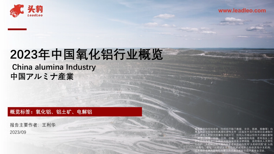 头豹研究院：2023年中国氧化铝行业概览（摘要版）_第1页