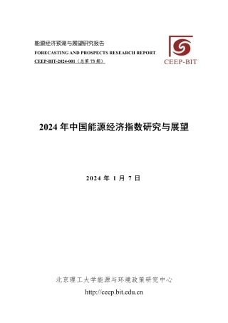 2024年中国能源经济指数研究及展望-20页