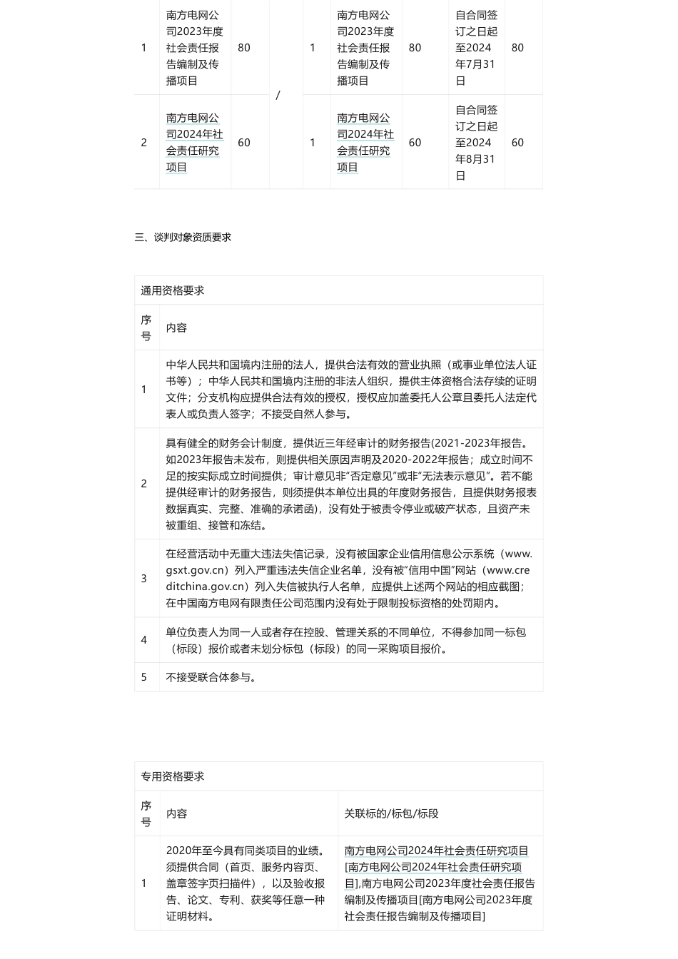 【招标】CSR服务140万-南方电网公司2023年度社会责任报告编制及传播与2024年社会责任研究项目采购公告_第2页