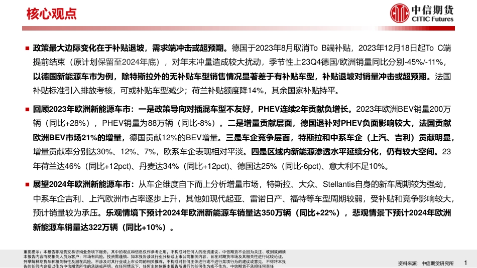 2023年欧洲新能源车市场分析与2024年展望报告--中信期货_第2页