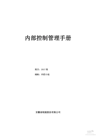 皖能电力内部控制管理手册