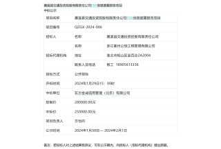 【中标】ESG咨询25万-濉溪县交通投资控股有限责任公司ESG信息披露报告项目中标公示-东方金诚信用管理（北京）有限公司