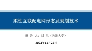 柔性互联配电网形态及规划技术--天津大学 刘洪