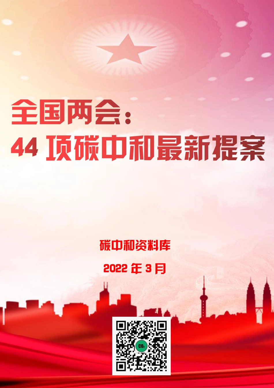 全国两会：44项碳中和最新提案_第1页