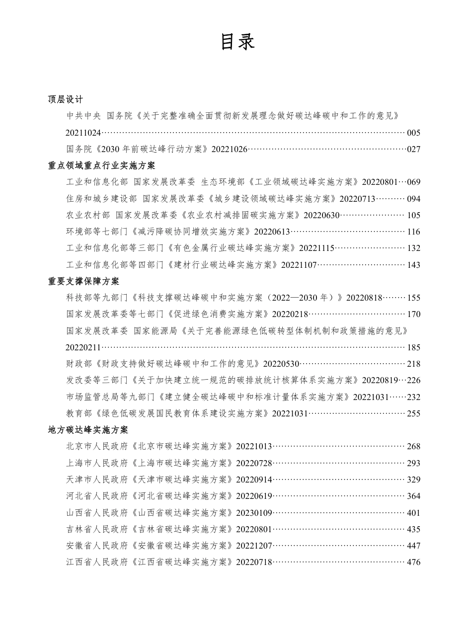 双碳政策汇编（2023.02）_第2页