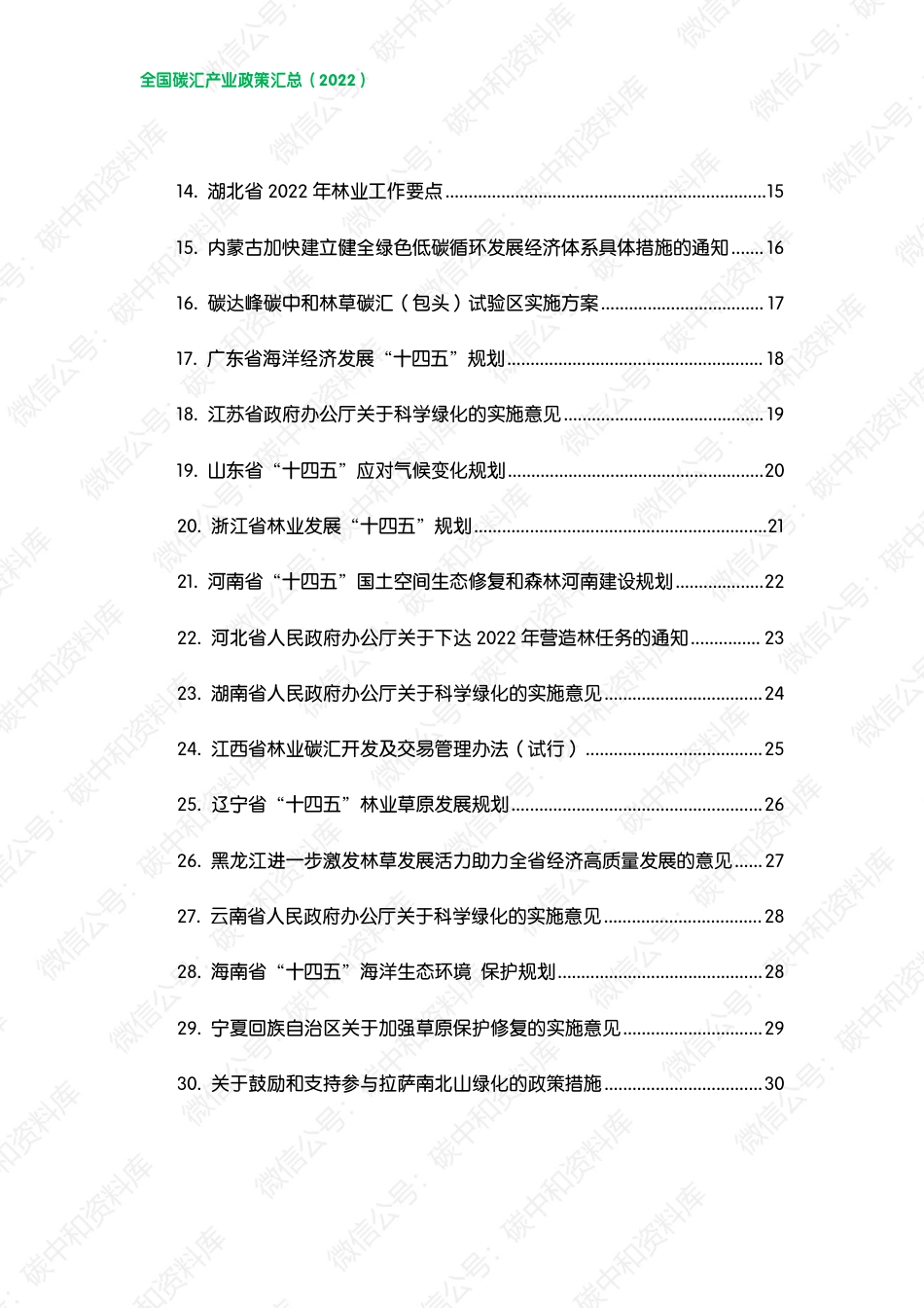 重磅发布！全国碳汇产业政策汇总_第3页