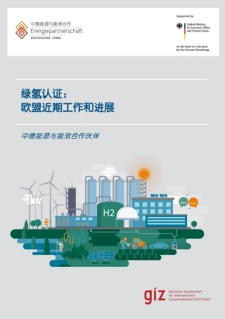 绿氢认证：欧盟近期工作和进展---中德能源与能效合作