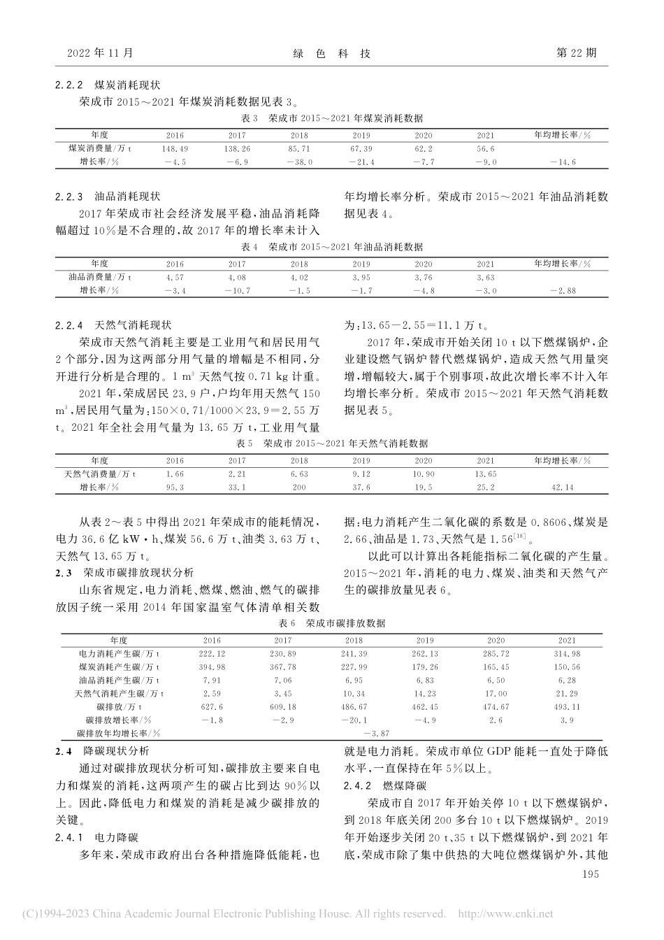 荣成市碳排放现状及2030年达峰前景分析_初吉忠_第3页