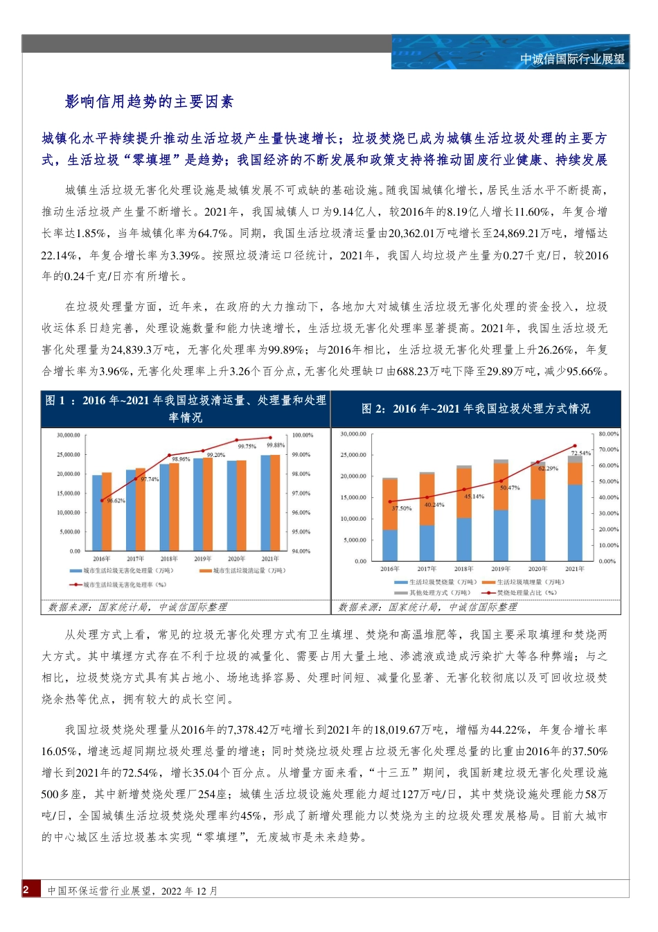 行业展望：中国环保运营行业-中诚信国际_第2页
