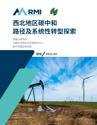 西北地区碳中和路径研究报告：电力、储能、农畜牧、沙漠碳汇等（西北地区碳中和路径及系统性转型探索）