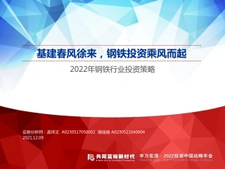 钢铁行业：基建春风徐来，钢铁投资乘风而起