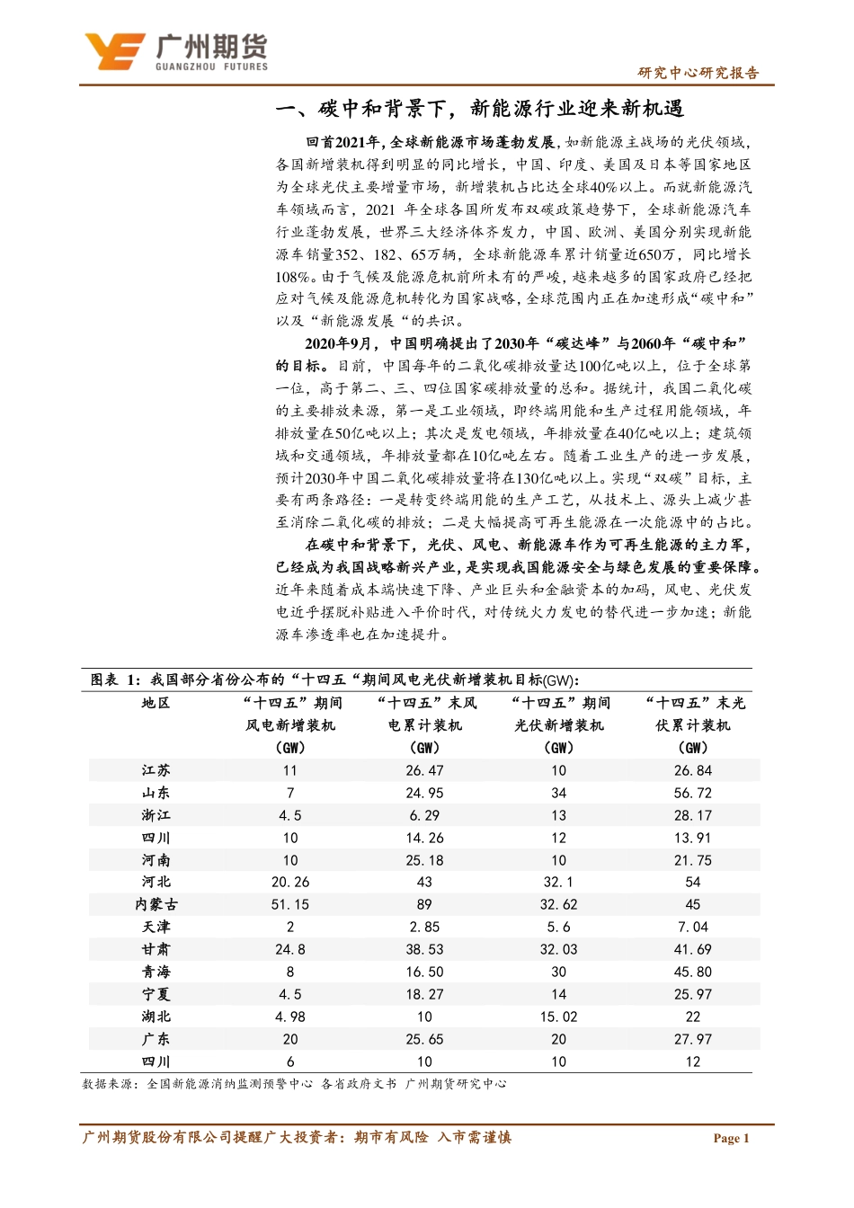 铜专题报告：碳中和背景下，新能源发展对铜需求分析-广州期货_第3页