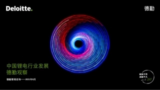 锂电白皮书系列之一：中国锂电行业发展德勤观察-德勤