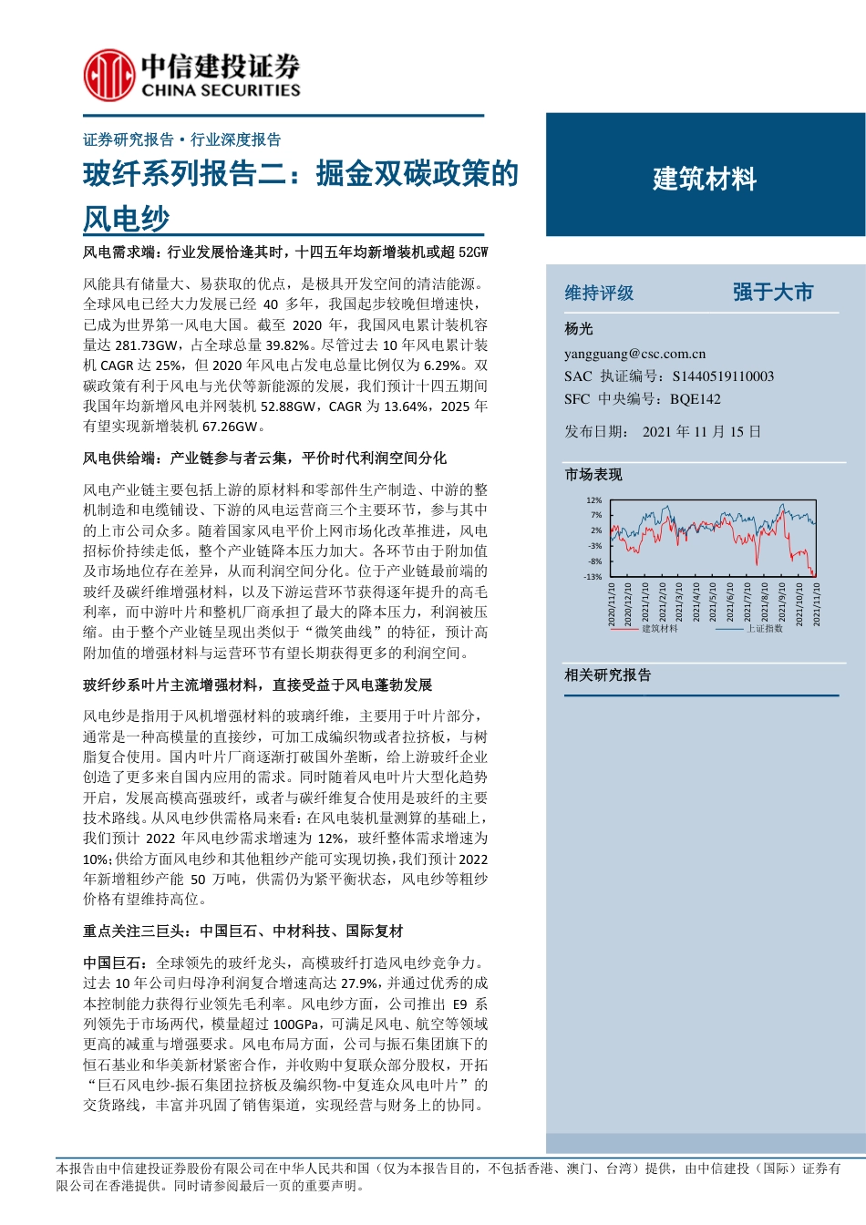 风电纱：掘金双碳政策的风电纱_第1页
