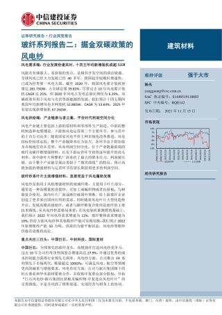 风电纱：掘金双碳政策的风电纱