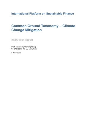 1.IPSF《可持续金融共同分类目录-气候变化减缓》（更新版）说明报告（英）