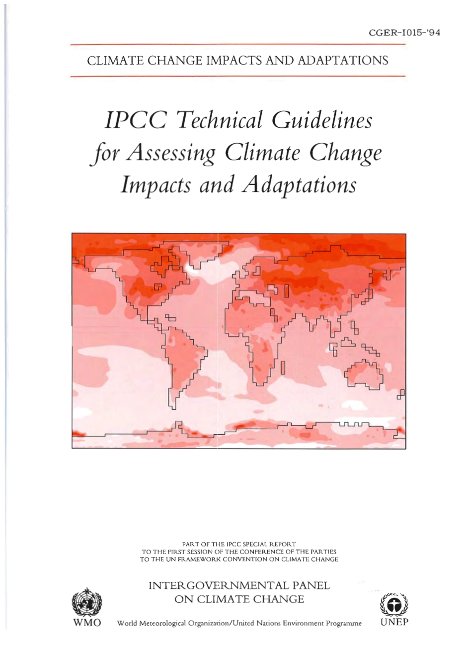 1994年气专委气候变化影响和适应评估技术指南ipcc-technical-guidelines-1994n-1_第1页
