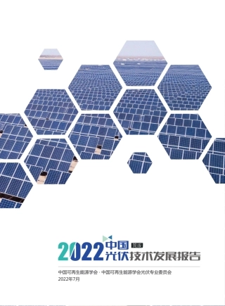 2022年中国光伏技术发展报告简版-中国可再生能源学会光伏专委会