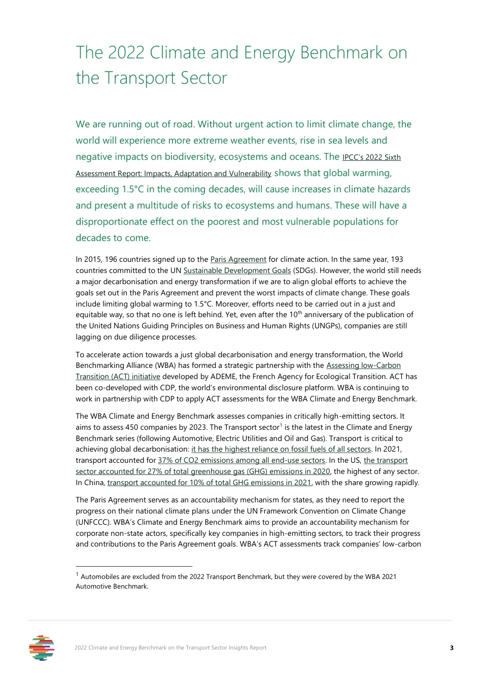 2022年交通部门气候和能源基准（英文版）-世界标杆联盟_第3页