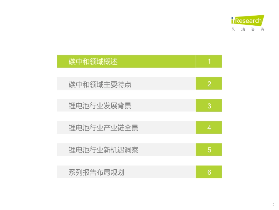 2022年碳中和领域研究及锂电制造市场研究报告-艾瑞咨询_第2页