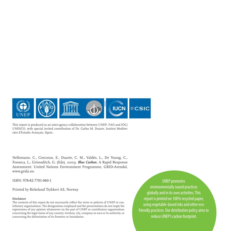 Blue Carbon ：The Role of Healthy Oceans in Binding Carbon_第2页