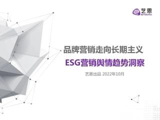 ESG营销舆情趋势洞察-艺恩数据