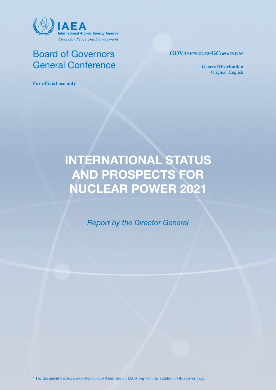 IAEA：2021年核能的国际现状与前景_第1页