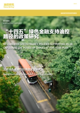 “十四五”绿色金融支持油控路径的政策研究执行报告---北京绿色金融与可持续发展研究院
