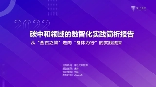 《碳中和领域的数智化实践简析报告》20220601