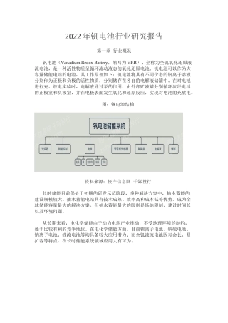 【研报】资产信息网：2022年钒电池行业研究报告
