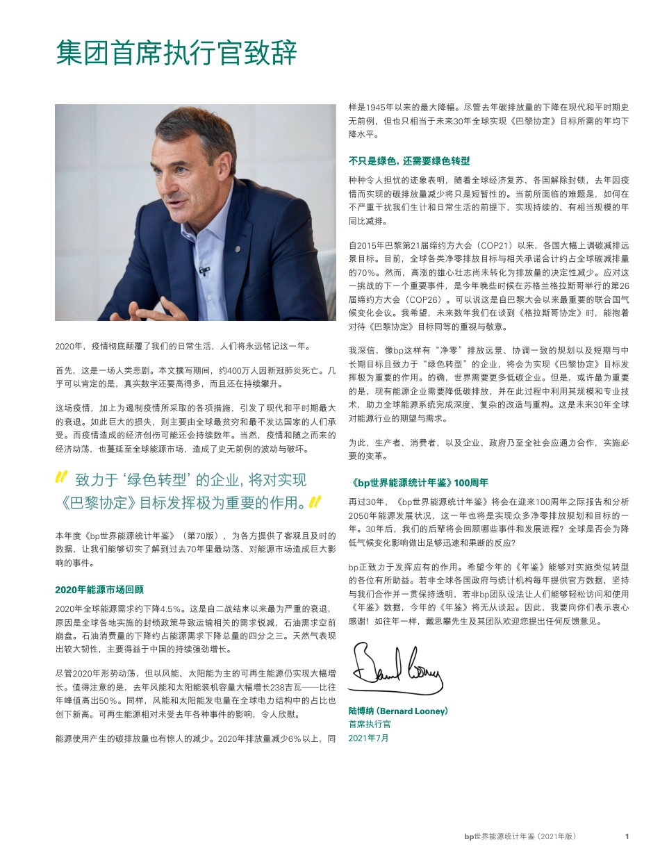 世界能源统计年鉴2021（中文版）-BP_第3页