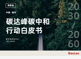 中国 · 城市 碳达峰碳中和行动白皮书 2022（概要版）-国开联