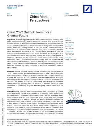 中国2022展望：为更绿色的未来投资（英）-德银
