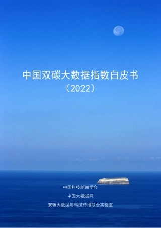 中国大数据网-中国双碳大数据指数白皮书（2022）